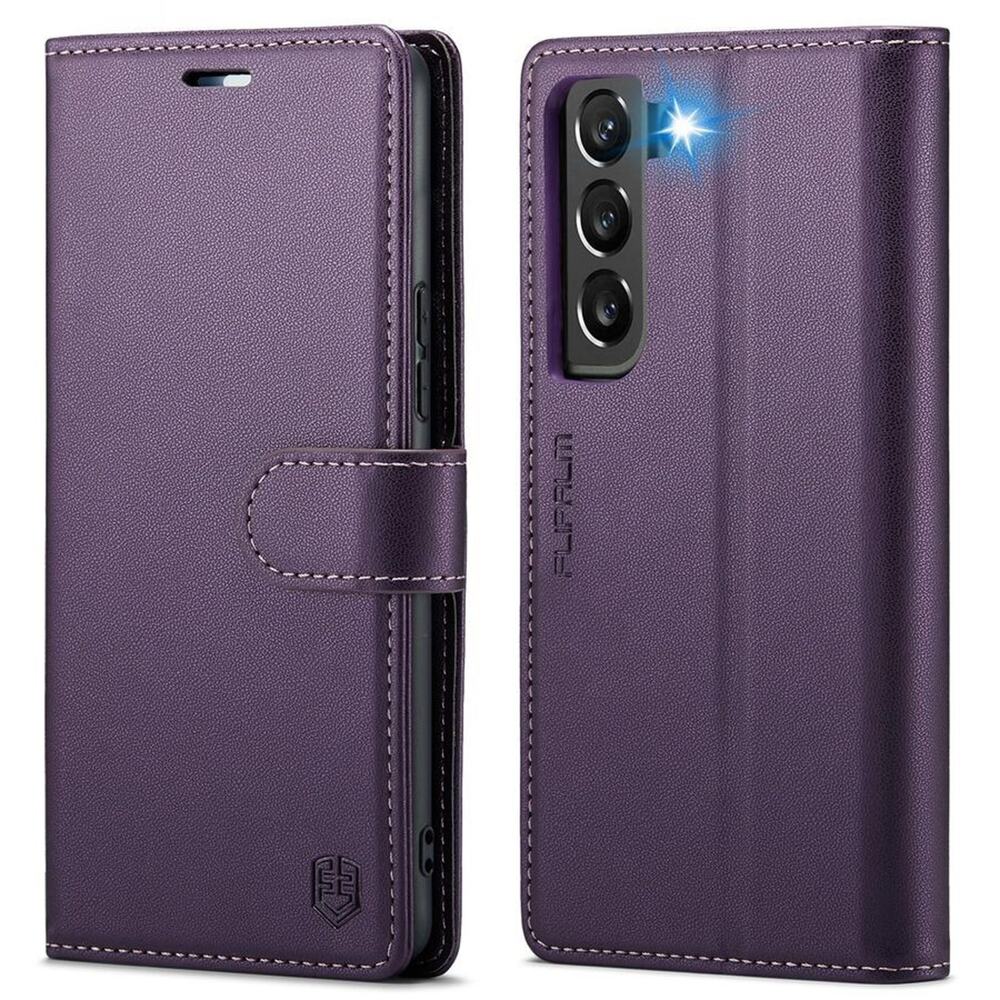 Wallet Case for Samsung Galaxy S22, RFID Blocking Credit Card Holder, PU Leather